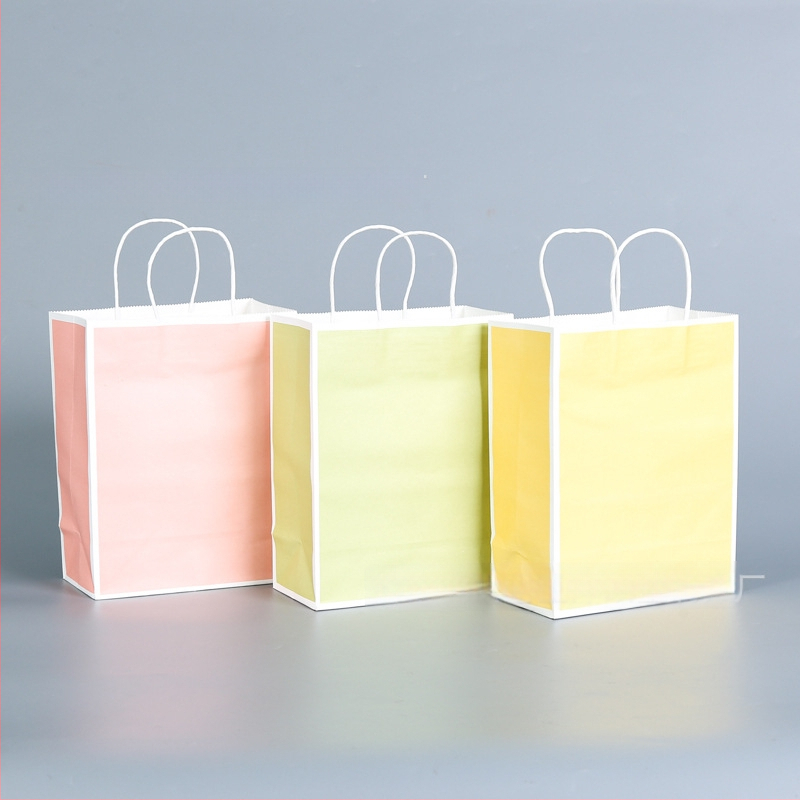 Geantă tote din hârtie kraft personalizabilă pentru catering și takeout, publicitate, îmbrăcăminte și cadouri