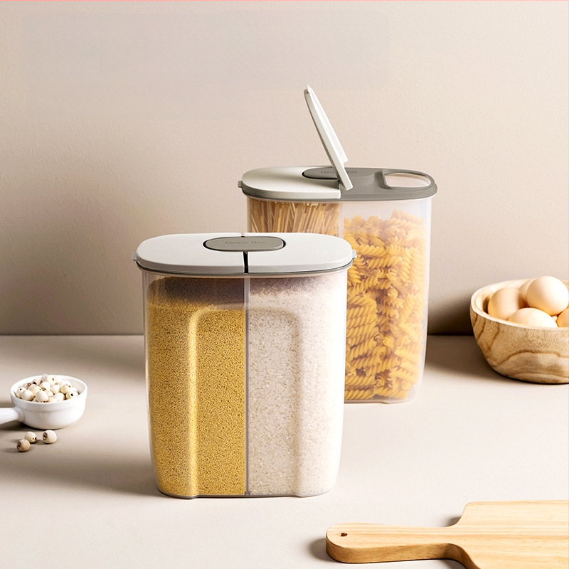 Recipient închis pentru cereale cu compartimente mari pentru produse uscate, de calitate alimentară, 2,5 L