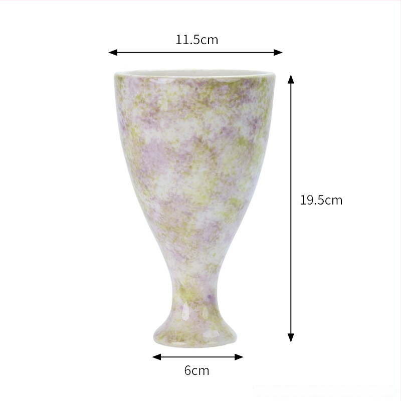 Vază ceramică în stil franțuzesc pentru Phalaenopsis, diametru mare, suport decorativ de masă