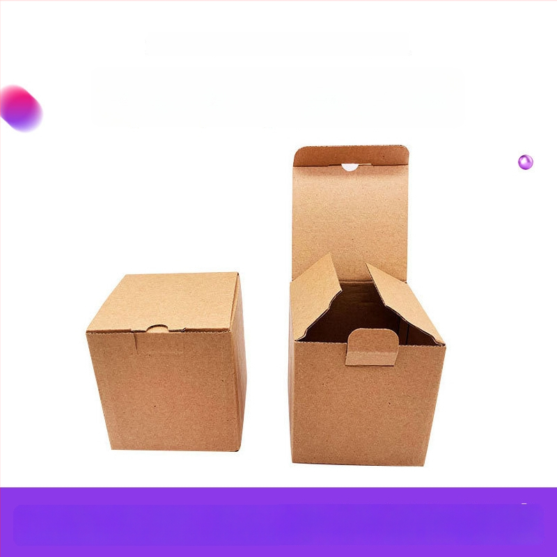 Cutie pliabilă din carton Kraft cu imprimare color, cutie cadou din carton ondulat, cu fereastră și bază cu închidere