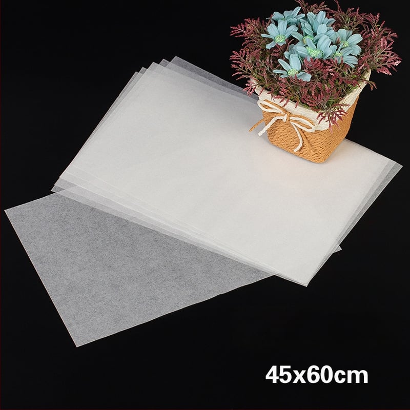 Hârtie de copt groasă pentru pește, hârtie de copt pentru cuptor, hârtie cu silicon pentru tăvi de copt, 50 g, 45 × 60 cm, 500 de foi într-un pachet