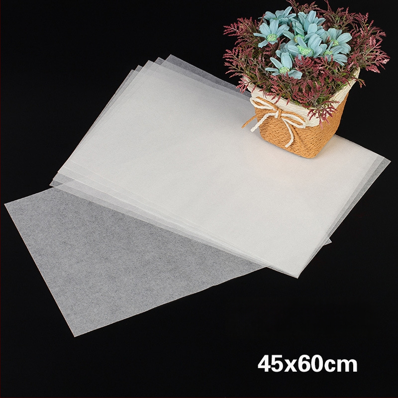 Hârtie de copt groasă pentru pește, hârtie de copt pentru cuptor, hârtie cu silicon pentru tăvi de copt, 50 g, 45 × 60 cm, 500 de foi într-un pachet