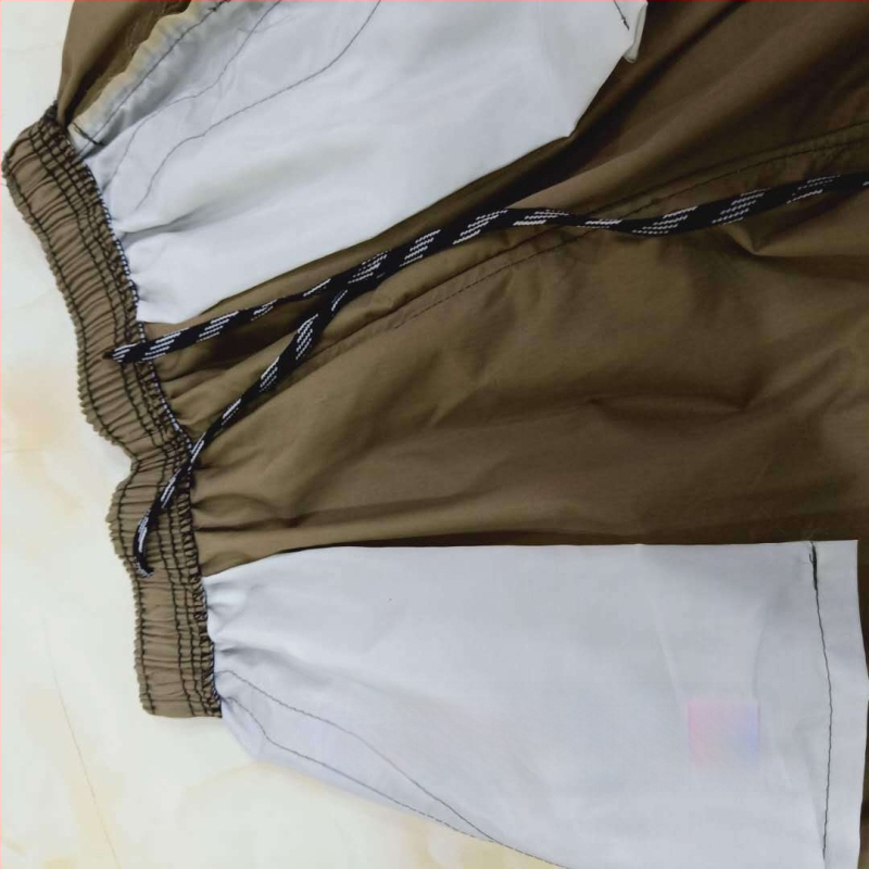 Pantaloni cargo pentru bărbați, 3/4 lungime, mai multe buzunare, bumbac, talie elastică, culoare solidă, pantaloni casual de vară