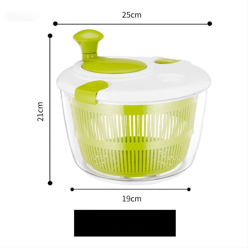 Dehidrator din plastic pentru salate și legume, cu bazin de scurgere manual și coș de spălare pentru bucătărie
