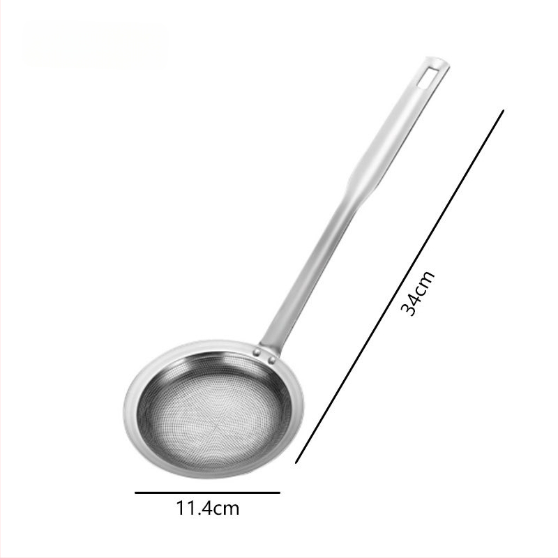 Lingură din oțel inoxidabil 304 pentru spumare și separare de ulei, filtru de bucătărie cu sită pentru ulei