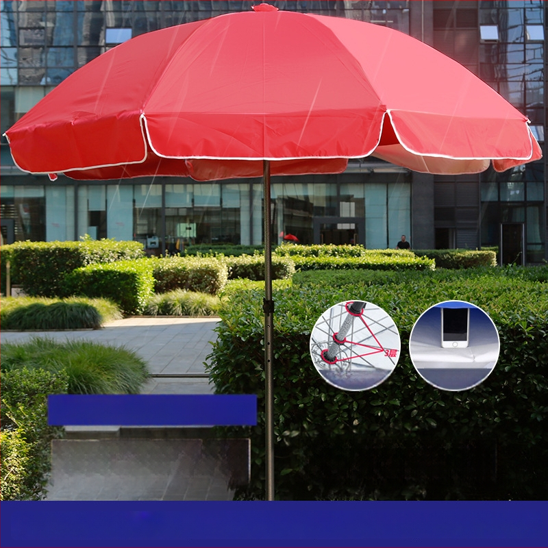 Umbrelă de soare pentru exterior, 3 m, cu imprimare personalizată — umbrelă publicitară mare pentru plajă
