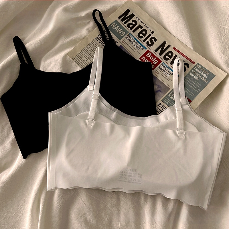 Sutien fără sârmă din Ice Silk, fără cusături, top sport, pentru femei tinere