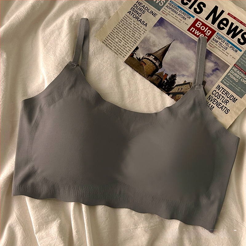 Sutien fără sârmă din Ice Silk, fără cusături, top sport, pentru femei tinere