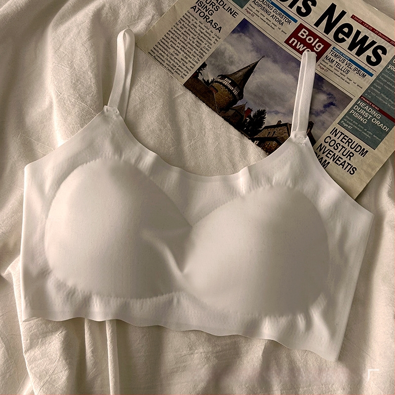 Sutien fără sârmă din Ice Silk, fără cusături, top sport, pentru femei tinere