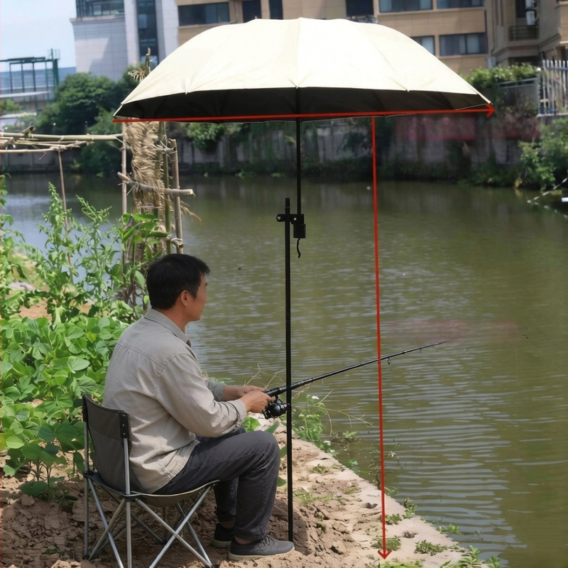 Umbrelă de plajă mare, 125 cm, cu știft de fixare în pământ, umbrelă de pescuit, umbrelă de soare portabilă pentru plajă, pentru joacă în nisip și apă