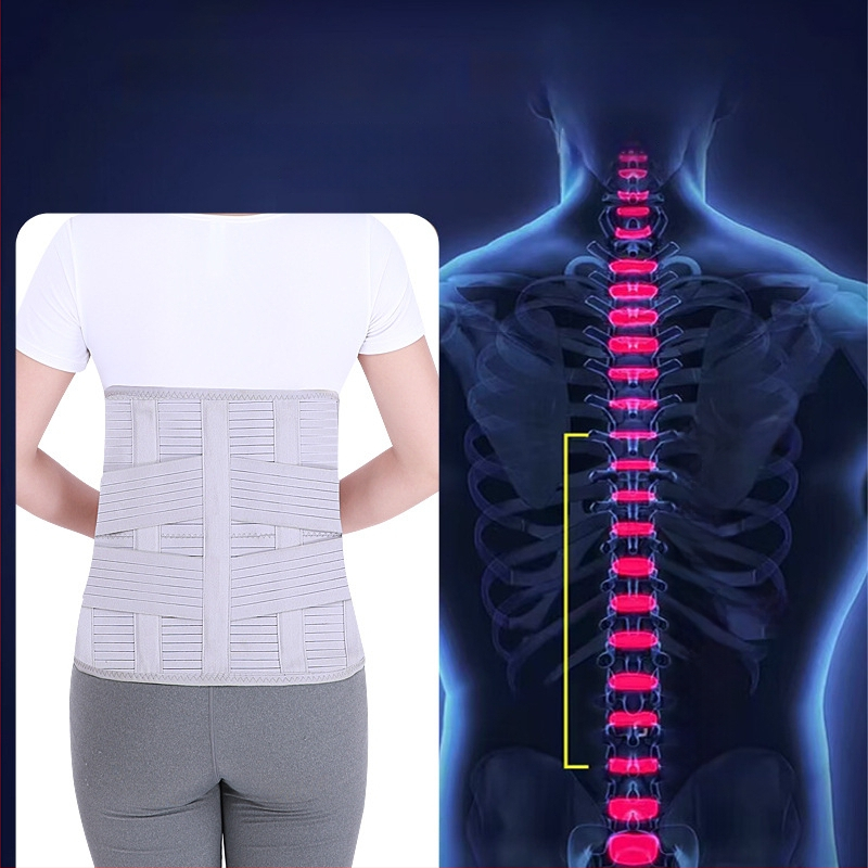 Bandă lombară respirabilă cu placă de oțel lată, unisex, pentru sport