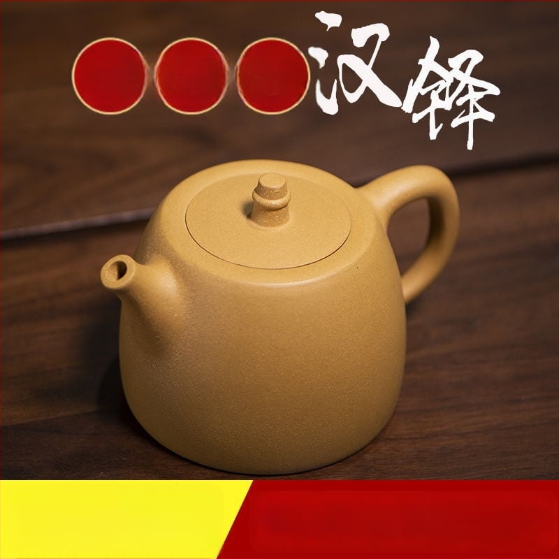 Ceainic Yixing din lut mov, 460 ml, capacitate mare, pictat manual, set Gongfu tradițional