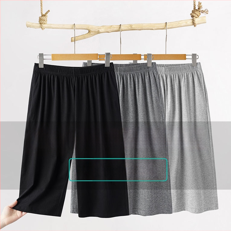 Pantaloni scurți pentru bărbați din bumbac 100% cu buzunare, croi drept, vară, ținută casual pentru acasă