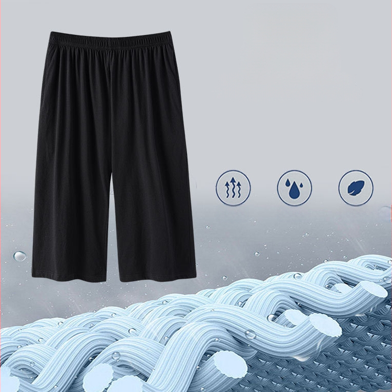 Pantaloni scurți pentru bărbați din bumbac 100% cu buzunare, croi drept, vară, ținută casual pentru acasă
