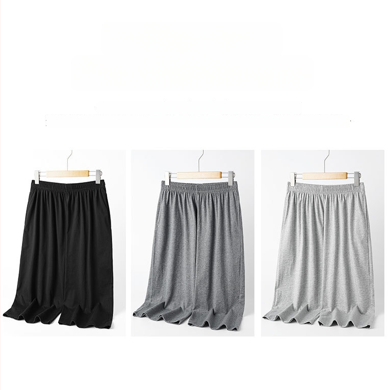 Pantaloni scurți pentru bărbați din bumbac 100% cu buzunare, croi drept, vară, ținută casual pentru acasă