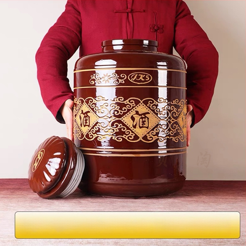 Sticlă ceramică pentru infuzie de vin cu robinet, ceramică îngroșată, sigilată pentru uz casnic, infuzie de ginseng