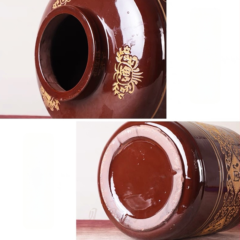 Sticlă ceramică pentru infuzie de vin cu robinet, ceramică îngroșată, sigilată pentru uz casnic, infuzie de ginseng