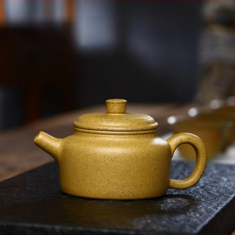 Ceainic Yixing Zisha din lut Sesame Duan, stil clasic Dezhong, pictat manual, pentru ceremonia Gongfu a ceaiului
