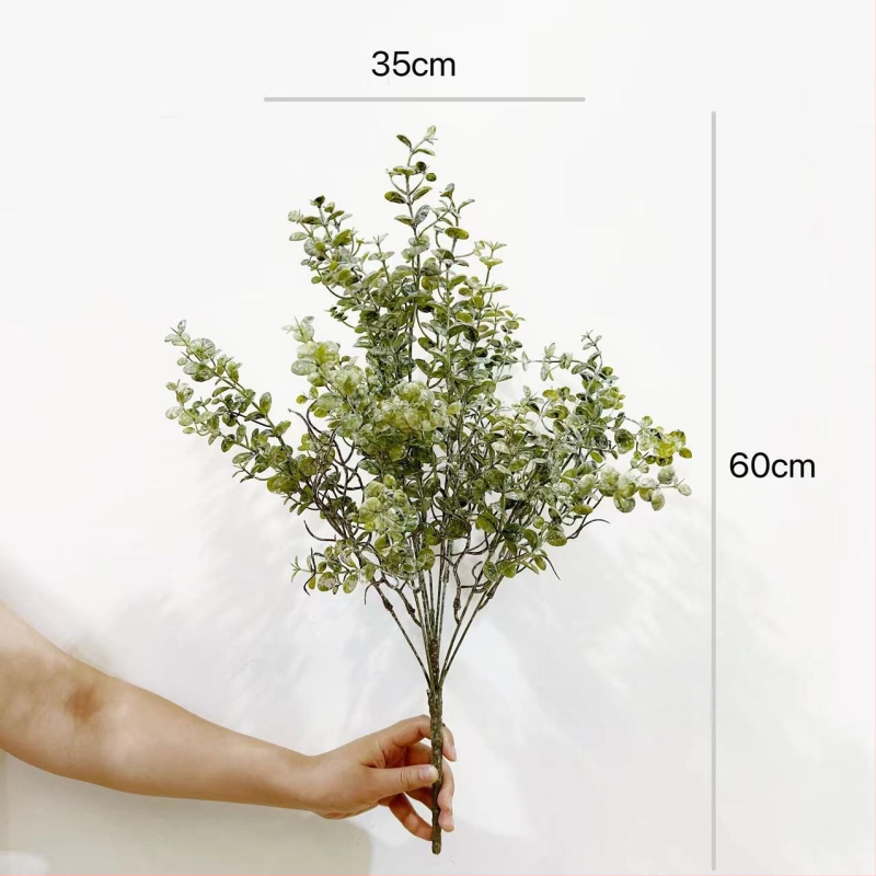 Eucalipt artificial în nuanțe de toamnă pentru design floral, recuzită fotografică și suport pentru buchet