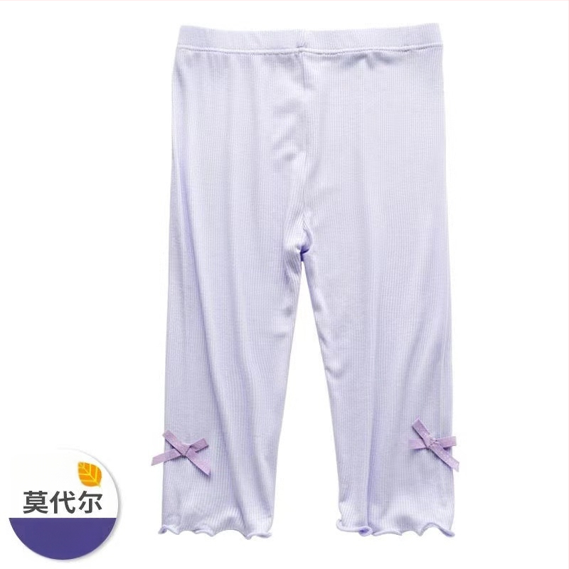 Pantaloni capri pentru fete, vară, modal, vaporoși, stil coreean, dungă
