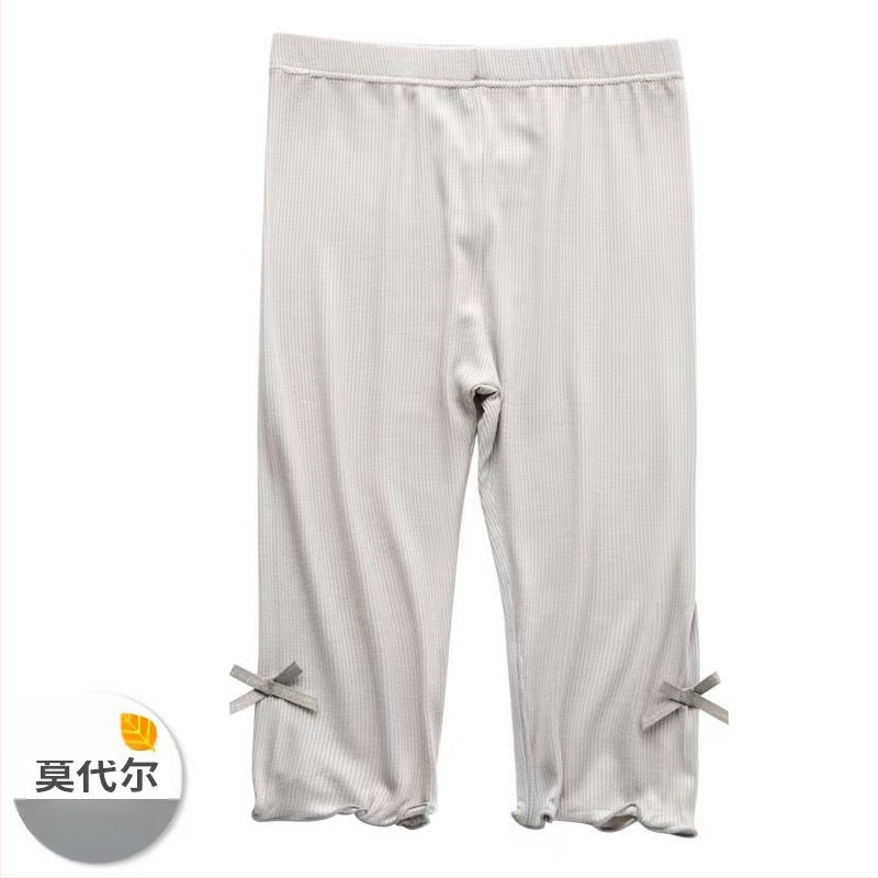 Pantaloni capri pentru fete, vară, modal, vaporoși, stil coreean, dungă