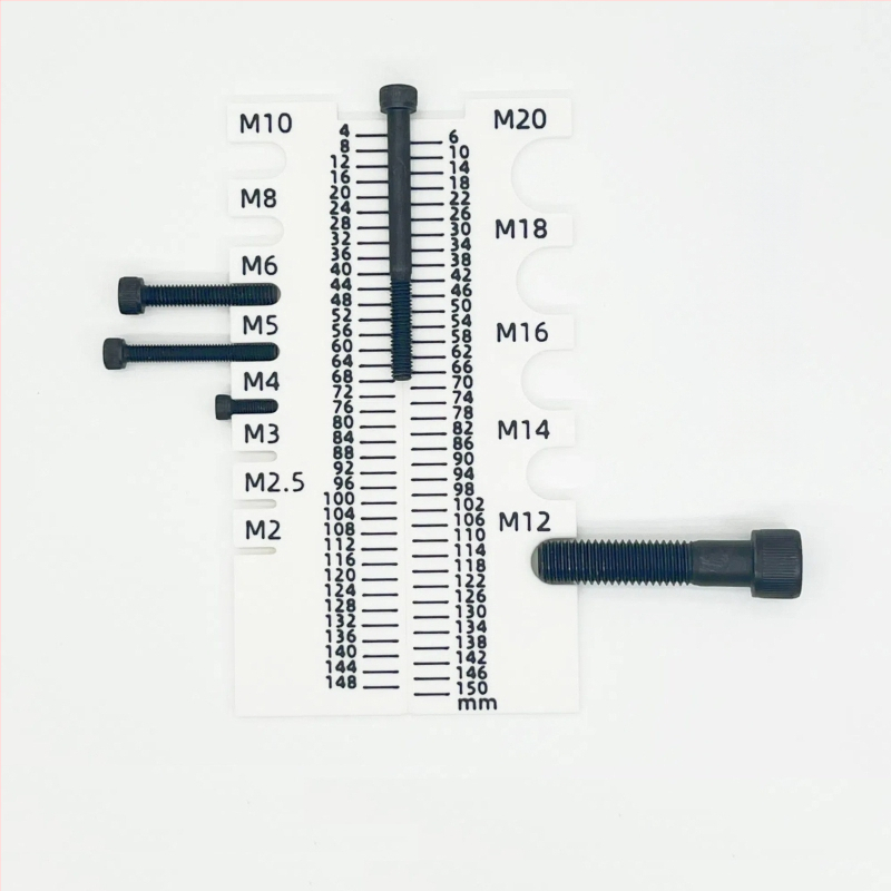 Instrument reglabil de măsurare a șuruburilor și bolțurilor, riglă de lungime, instrument practic de măsurare a șuruburilor
