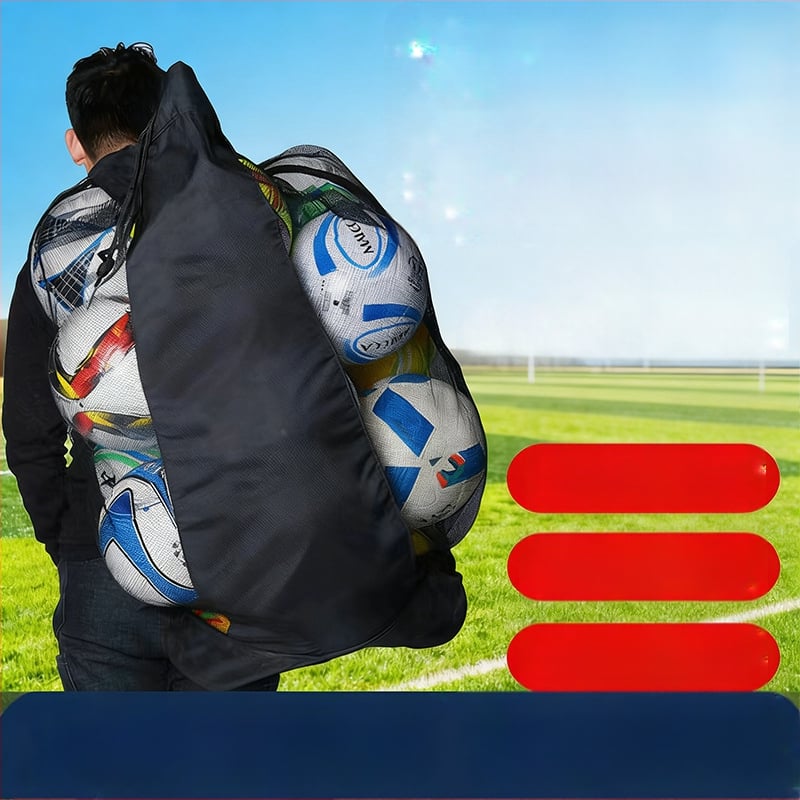 Geantă de depozitare din plasă pentru mingi de fotbal, baschet și volei — capacitate mare