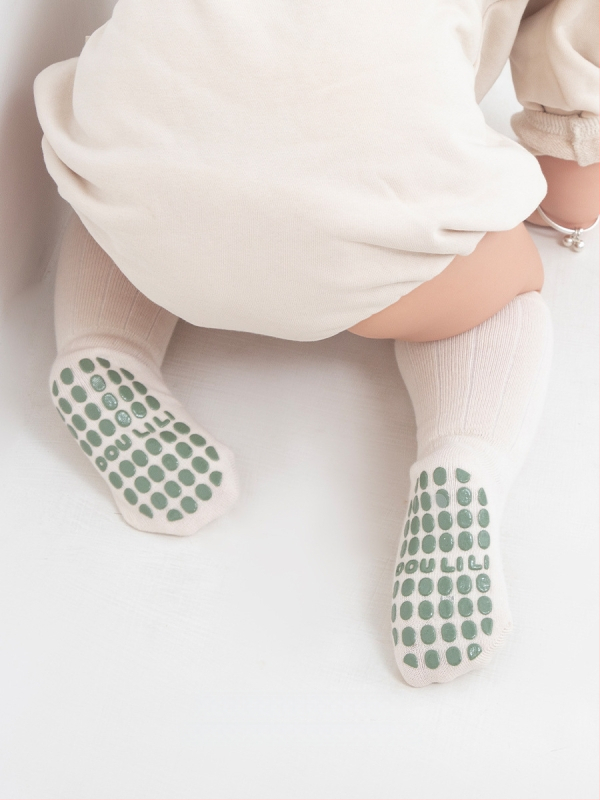 Șosete pentru copii din bumbac, lungime medie, pentru primăvară–toamnă, unisex, respirante și absorbante de transpirație, tricot jacquard.