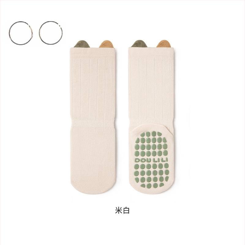 Șosete pentru copii din bumbac, lungime medie, pentru primăvară–toamnă, unisex, respirante și absorbante de transpirație, tricot jacquard.