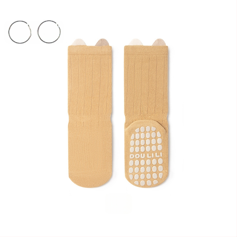 Șosete pentru copii din bumbac, lungime medie, pentru primăvară–toamnă, unisex, respirante și absorbante de transpirație, tricot jacquard.