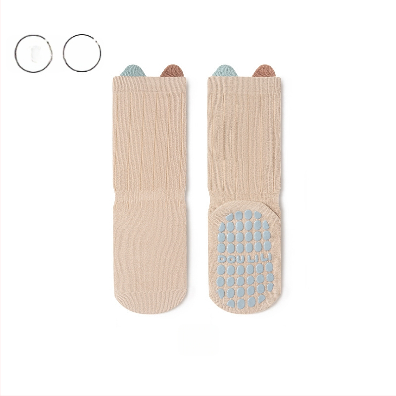 Șosete pentru copii din bumbac, lungime medie, pentru primăvară–toamnă, unisex, respirante și absorbante de transpirație, tricot jacquard.