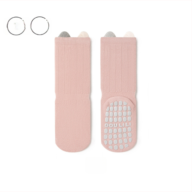 Șosete pentru copii din bumbac, lungime medie, pentru primăvară–toamnă, unisex, respirante și absorbante de transpirație, tricot jacquard.