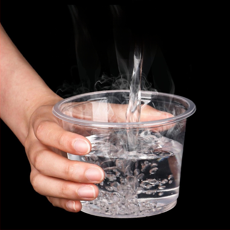 Cupă de plastic de unică folosință pentru budincă cu lapte cu strat dublu, potrivită pentru jeleu, gelatină și ambalare iaurt
