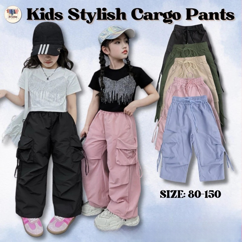 Pantaloni de lucru pentru copii, unisex, cu mai multe buzunare