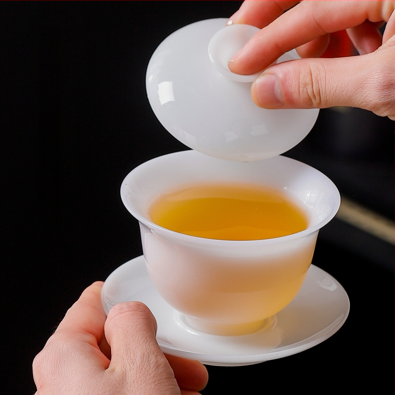 Set de ceai din porțelan premium cu gaiwan și gong dao bei, logo personalizat