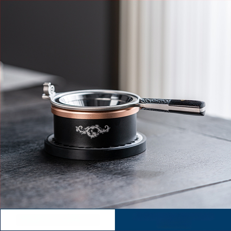 Filtru de ceai din oțel damasc — accesoriu premium pentru set Kung Fu