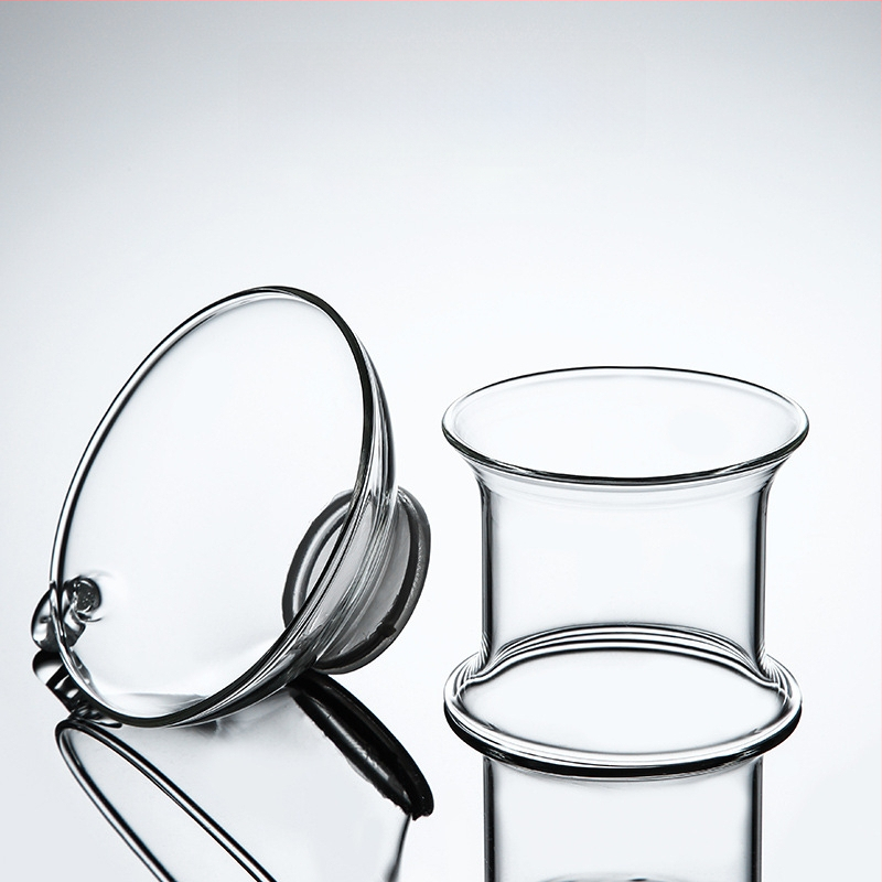 Filtru de ceai din sticlă borosilicată transparentă cu sită de filtrare