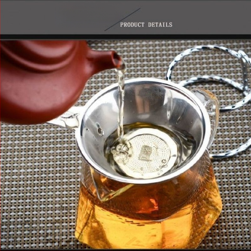 Rui Kun Filtru de ceai din oțel inoxidabil 304, filtru pentru frunze de ceai, accesorii pentru ceai, separator pentru resturi de ceai, filtru Kung Fu pentru ceai