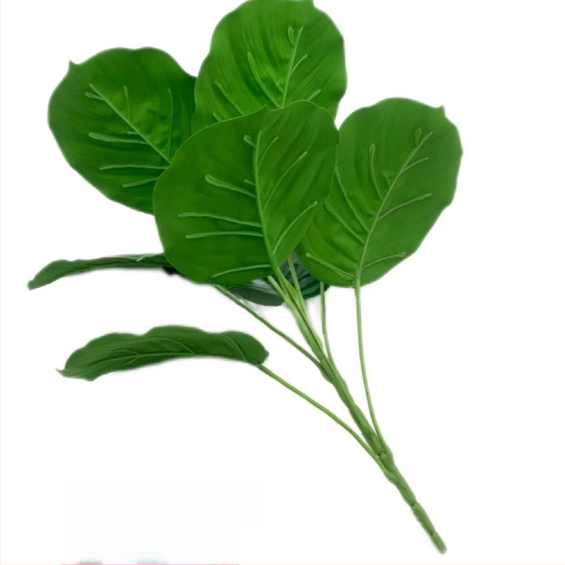 Plantă artificială verde-bonsai cu taro și măr verde pentru decor interior