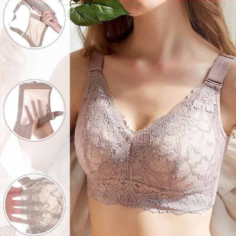 Sutien din dantelă cu cupă completă, pentru mărimi mari, modelează bustul și îl face să pară mai mic, anti-prolaps, culoare pielii