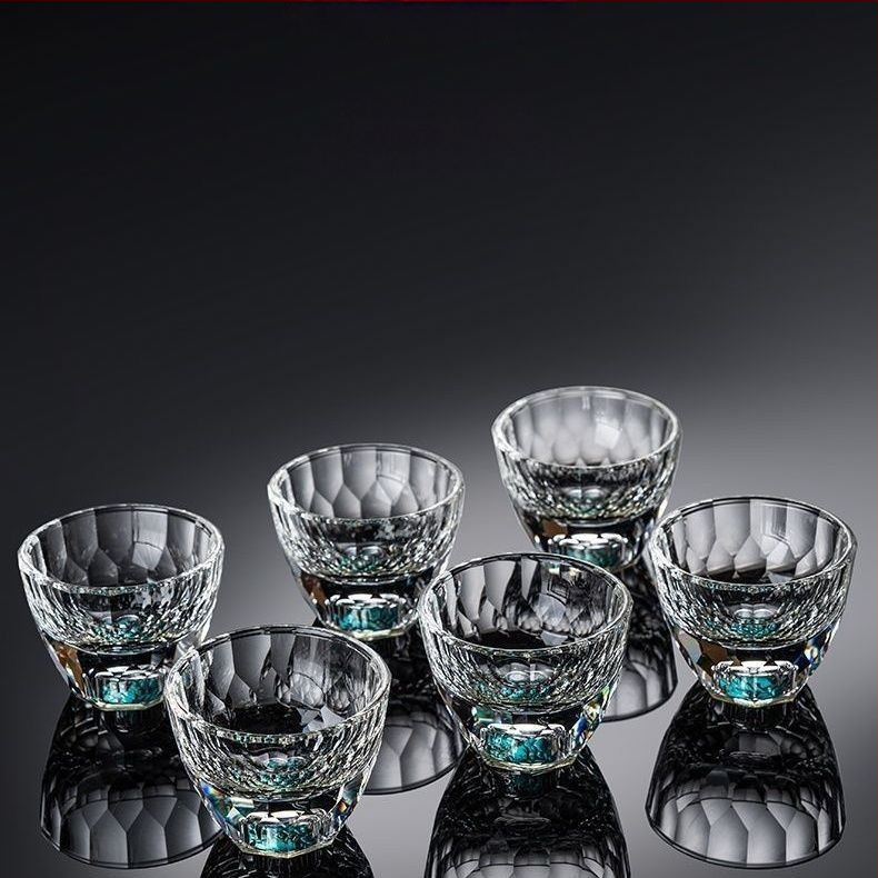 Set de ceai din sticlă de cristal turcoaz, cu ceașcă de distribuție delicată și îngroșată, ceai rezistent la căldură, de înaltă calitate