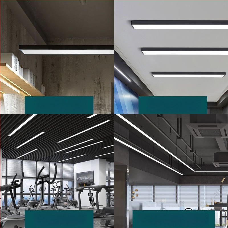 Lampă LED lungă pentru birou, stil industrial, panou dreptunghiular, 120 LED, 6000K alb rece, 120 cm, 220V, CRI 80–90, carcasă din aluminiu, fără reglaj, iluminează 5–10 m²