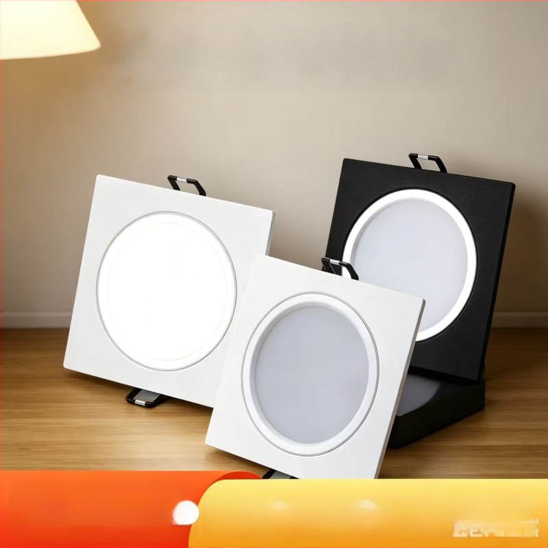 Lumină LED grilă, downlight cu un singur LED, lampă de tavan dreptunghiulară, downlight încastrat cu grilă, 10x10 cm și 15x15 cm