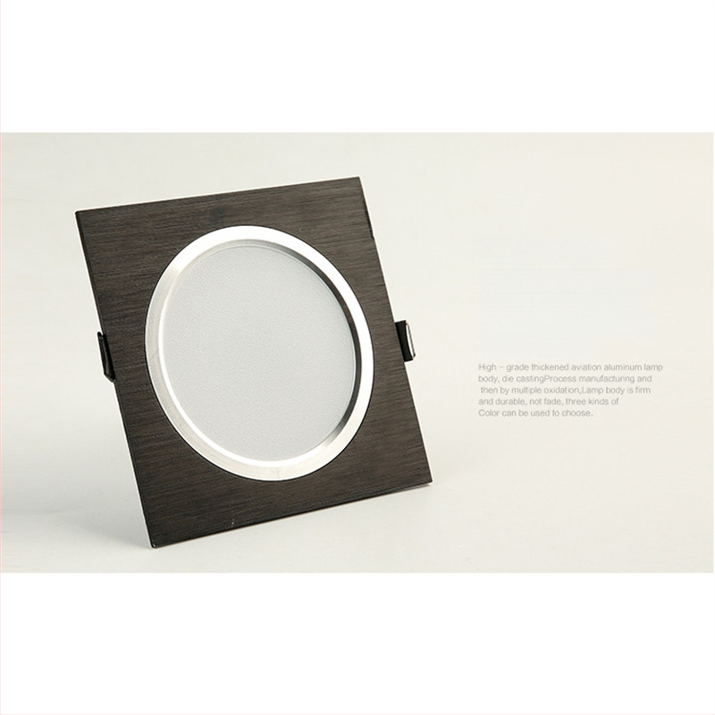 Lumină LED grilă, downlight cu un singur LED, lampă de tavan dreptunghiulară, downlight încastrat cu grilă, 10x10 cm și 15x15 cm