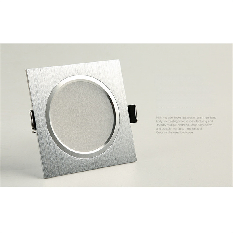 Lumină LED grilă, downlight cu un singur LED, lampă de tavan dreptunghiulară, downlight încastrat cu grilă, 10x10 cm și 15x15 cm
