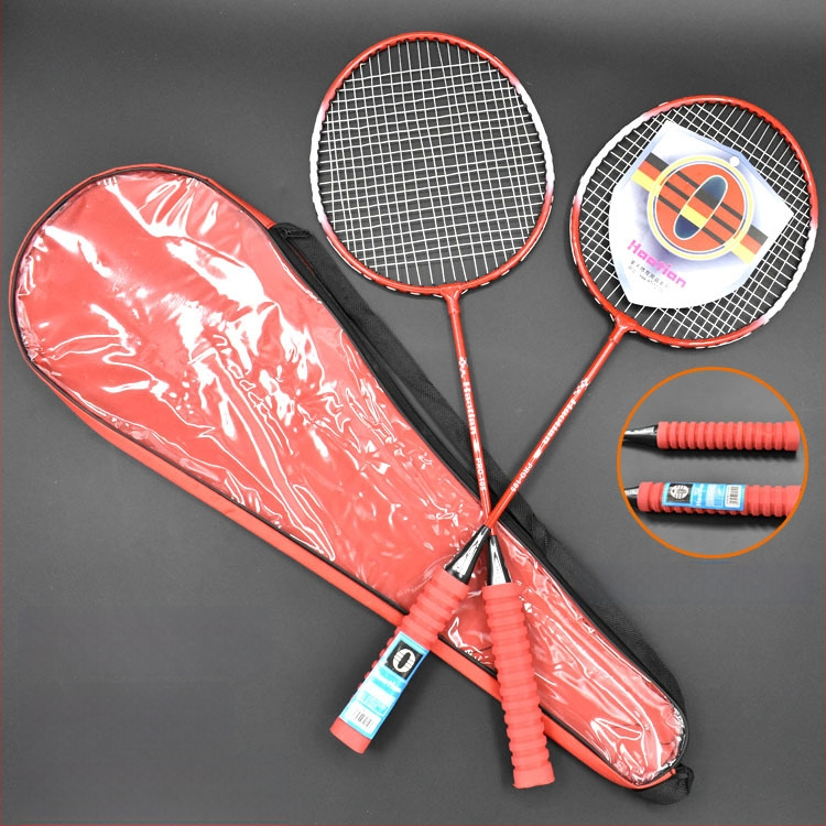 Rachetă de badminton Haotian 105, set de 2 bucăți, cadru din aliaj feros, husă inclusă
