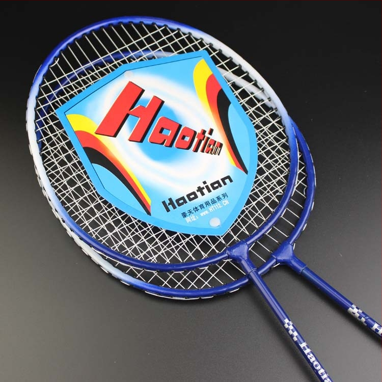 Rachetă de badminton Haotian 105, set de 2 bucăți, cadru din aliaj feros, husă inclusă