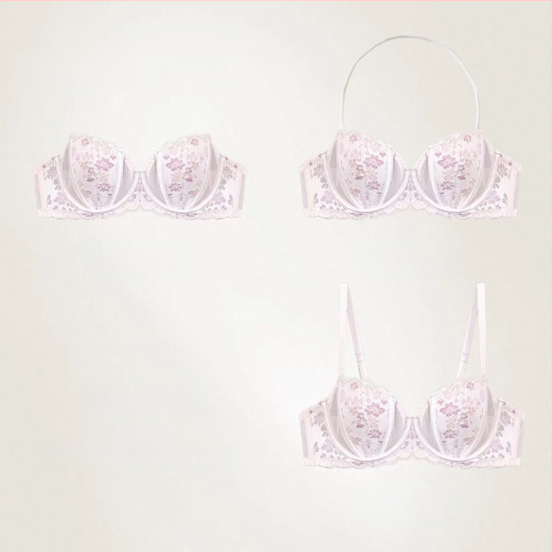 Sutien sexy în stil franțuzesc, dantelă brodată, respirabil, lift de sus, minimizator pentru sâni mari, cu arc moale