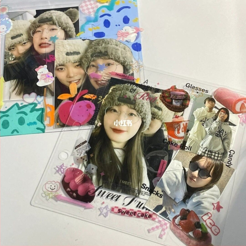 Planner acrilic DIY cu album foto creativ, carte de colaj cu foi libere, Guka – urmărirea vedetelor, stil Instagram