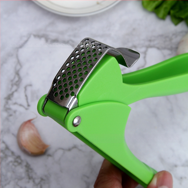 Kézi fokhagyma sajtó és peeling készlet, rozsdamentes acél konyhai eszköz